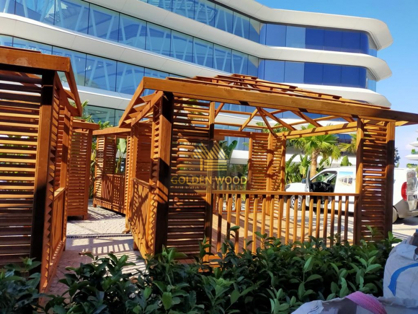Reges hotel çeşme ahşap pavillon çalışması